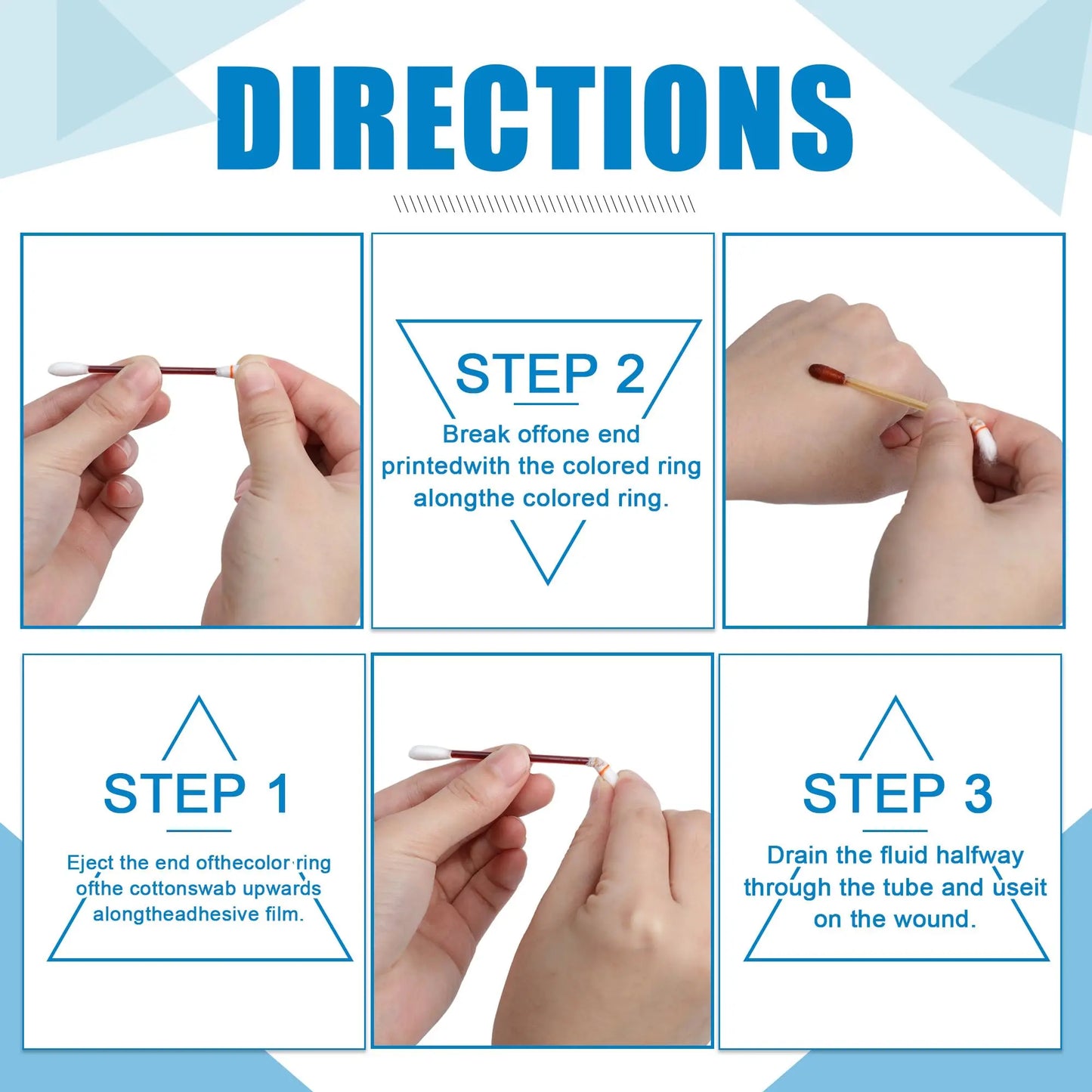 Disposable Iodine Cotton Swab Medical Alcohol Emergency First Aid Kits Stick Individually Wrapped for Travel Outdoor Bruise Care