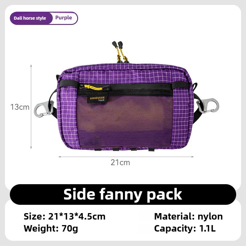 Dyneema Fiber Waist Bag 1.1L Waterproof UrltraLight Multi Pocket for Cycling Running Hiking Camping Outdoor Sports Accessories