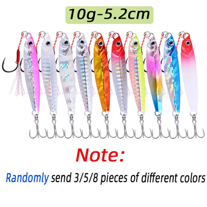 Metal Jig Fishing lure Set 7 to 40 g Sea Shore Casting Jigging Bait